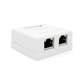 Розетка RITAR FTP 8P8C RJ45 2 порт Cat-5, накладная белая Q500 Ritar купить в Украине