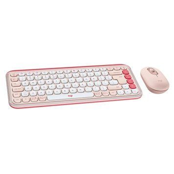Комплект клавіатура та мишка Logitech POP Icon Combo Bluetooth UA Rose (920-013142) Logitech купити в Україні