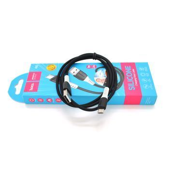 Кабель Hoco X82 silicone, Micro-USB, 2.4A, Black, довжина 1м, BOX HOCO купити в Україні