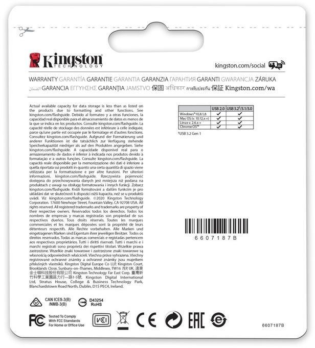 Флеш-накопичувач USB3.2 64GB Kingston DataTraveler Micro (DTMC3G2/64GB) Kingston купити в Україні