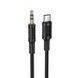 Кабель Borofone BL25B Jack 3.5mm(M) =>Type-C(M), 1м, Black, Box Borofone &mdash; фото