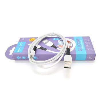 Кабель Hoco X82 silicone, iPhone-USB, 2.4A, White, довжина 1м, BOX HOCO купити в Україні