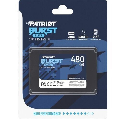 Накопитель SSD 480GB Patriot Burst Elite 2.5" SATAIII TLC (PBE480GS25SSDR) Patriot купить в Украине