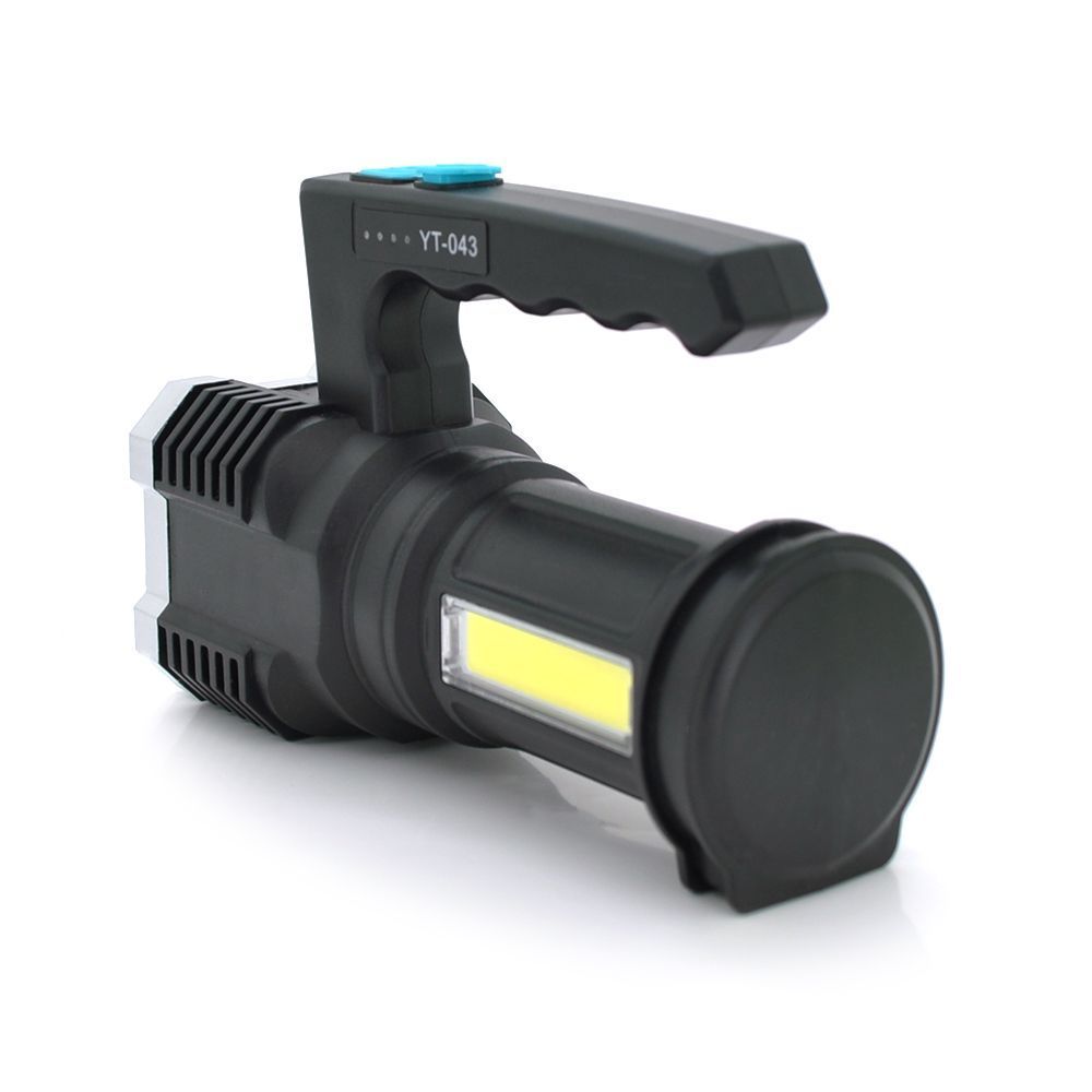 Фонарь поисковый Portable Lamp YT-81043, 4LED T6+COB, 5W, 3+1 режим, 1200mah, Black, IP40, USB кабель, 140х70х90мм, BOX Voltronic купить в Украине