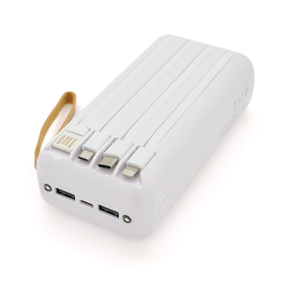 Powerbank ACL PW-61 30000mAh, SOLAR, Type-C / Lighting / Micro / USB, WHITE, Box ACL купити в Україні