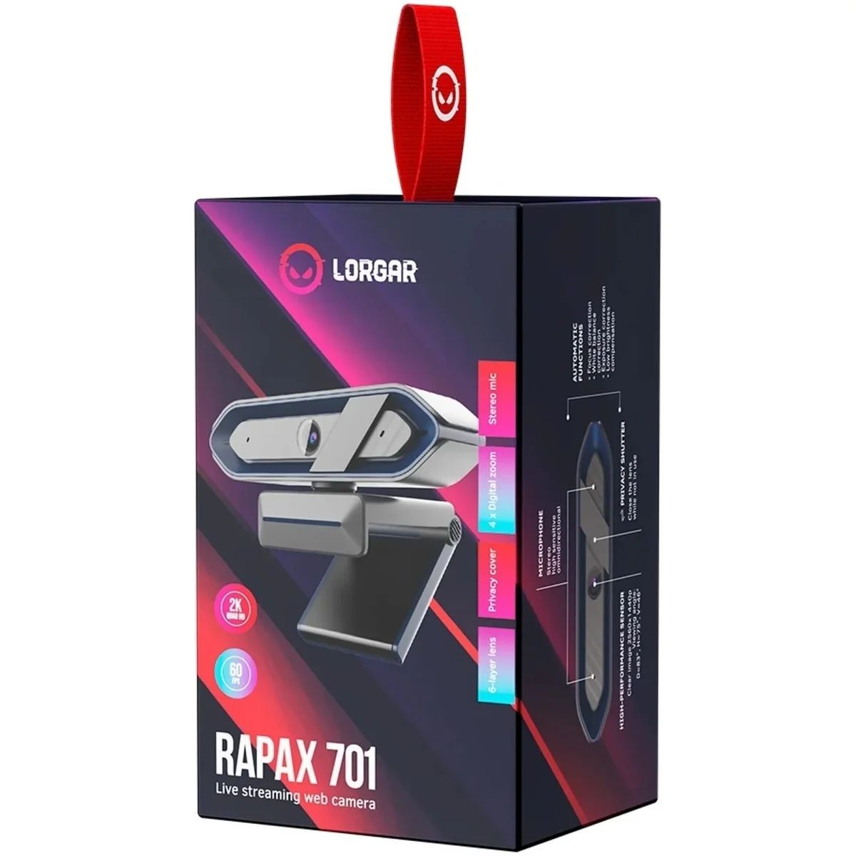Веб-камера Lorgar Rapax 701 Streaming 2K Blue (LRG-SC701BL) Lorgar купить в Украине