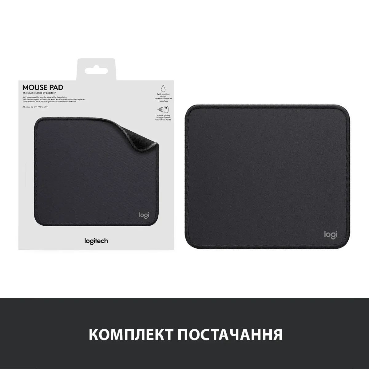 Ігрова поверхня Logitech Mouse Pad Studio Series Graphite (956-000049) Logitech купить в Украине