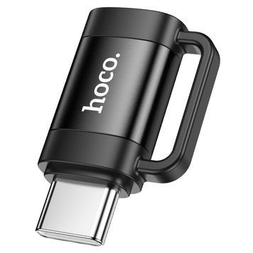 Переходник HOCO UA31E Type-C(M) => Type-C(F), Black, Box HOCO купить в Украине