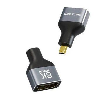 Переходник Cabletime micro HDMI - HDMI (F/M), 0.1 м (CP46G) Cabletime купить в Украине