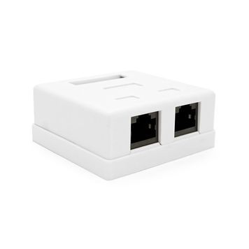 Розетка RITAR UTP 8P8C RJ45 2 порт Cat-5, накладная белая Q400 Ritar купить в Украине