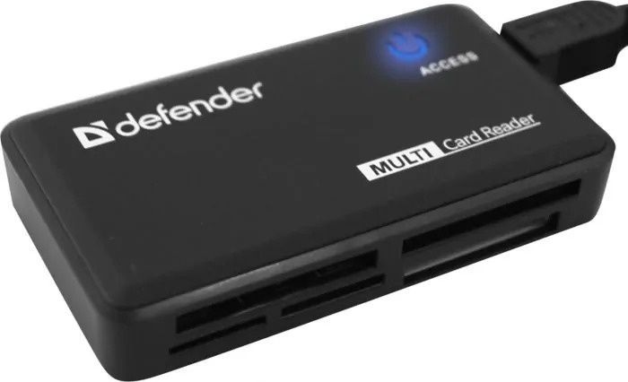 Універсальний картрідер Defender Optimus USB 2.0 Black 5 слотів (83501) Defender купити в Україні