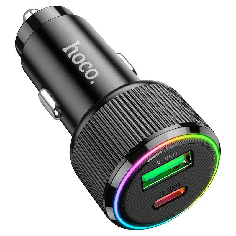 АЗУ 12-24V HOCO NZ14A, USB 3.0+USB-C, 3A, PD20W+QC3.0, Black, Box HOCO купити в Україні