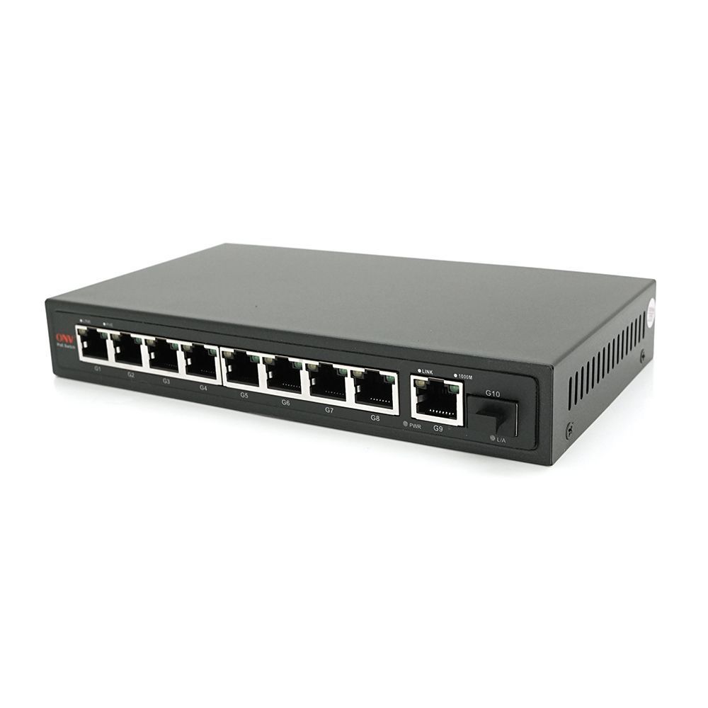 8мі портовий PoE Full Gigabit комутатор ONV-POE33108PFG, 8xPoe1000Мбіт + 1х1000 Мбіт + 1xSFP 1000Мбіт, до 250м, IEEE802.3af / at, потужність 110Вт ONV купити в Україні