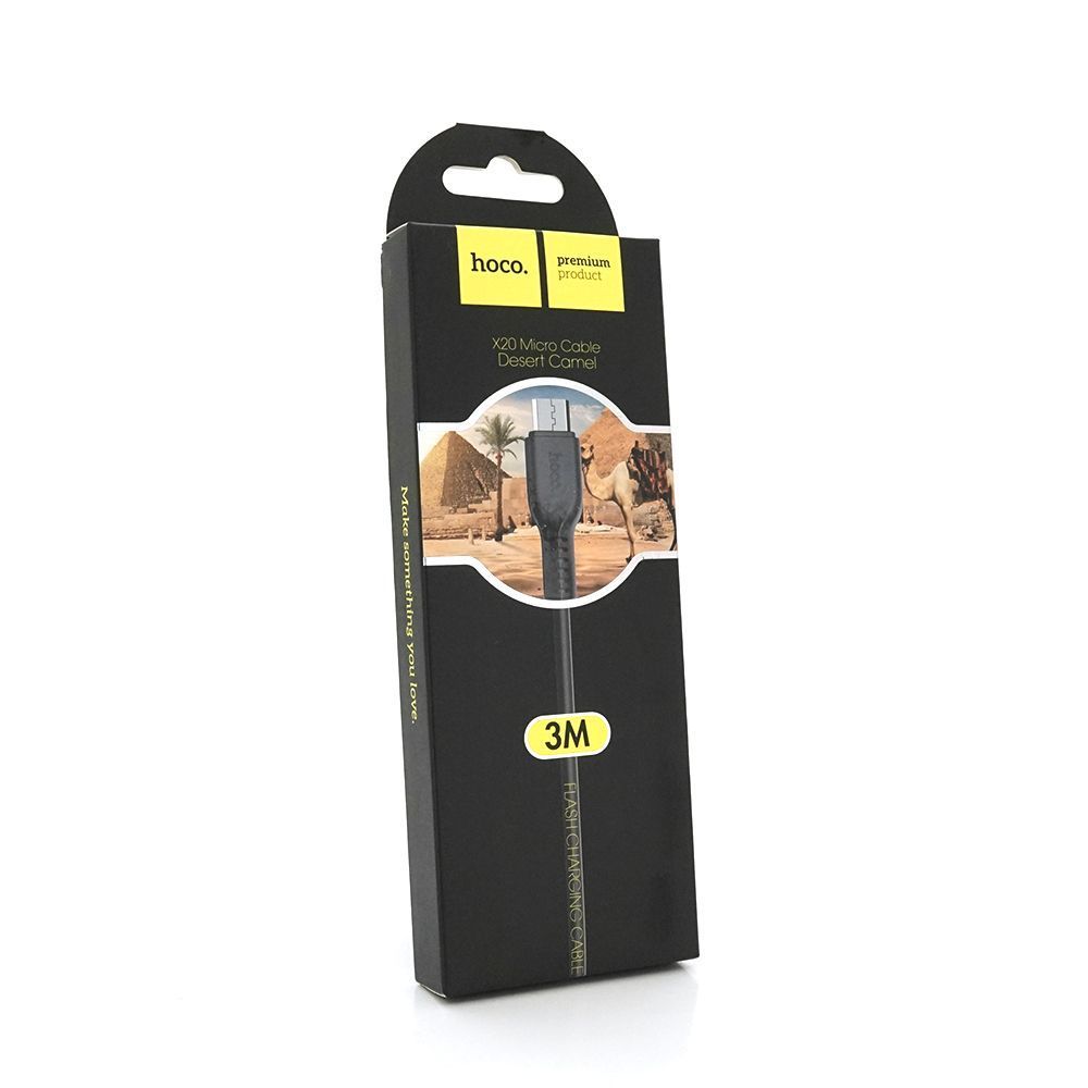 Кабель Hoco X20, Micro-USB, 2A, Black, длина 3м, BOX HOCO купить в Украине