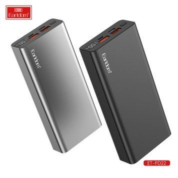 Универсальная мобильная батарея Earldom ET-PD22 20000mAh Black (PB-000122) Earldom купить в Украине