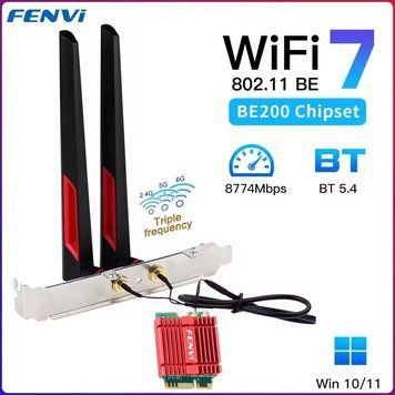 Беспроводной адаптер Fenvi FV-BE200NG Wi-Fi 7, Bluetooth 5.4 Adapter, Tri-band 2.4G/5G/6GHz Fenvi купить в Украине