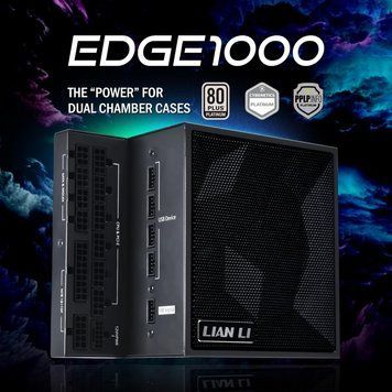 Блок питания Lian Li EDGE1000, 80 Plus Platinum, Black, EU Cord (G9P.EG1000.BE00.EU) Lian Li купить в Украине