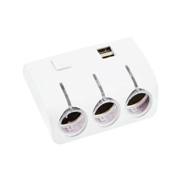 АЗУ разветвитель WEIFENG, 12V-3*12V+2*USB, White, Blister Voltronic купить в Украине