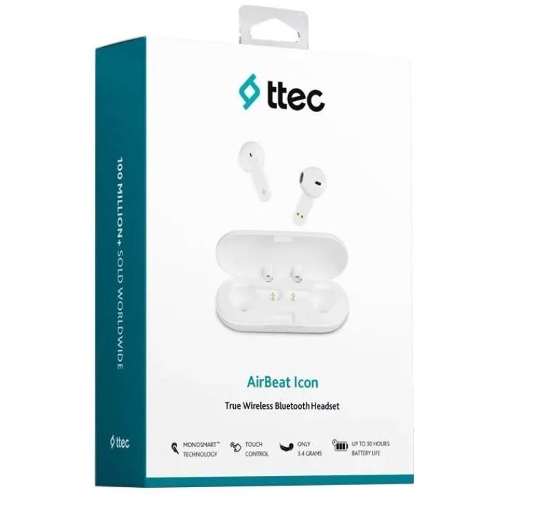 Bluetooth-гарнітура Ttec AirBeat Icon White (2KM143IB) Ttec купити в Україні
