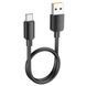 Кабель Hoco X96, USB-Type-C, 100W, Black, довжина 0.25м, BOX HOCO &mdash; фото