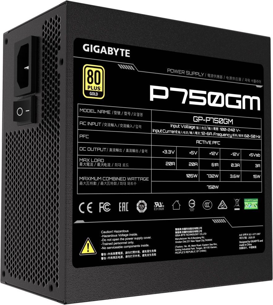 Блок питания Gigabyte GP-P750GM 750W Gigabyte купить в Украине