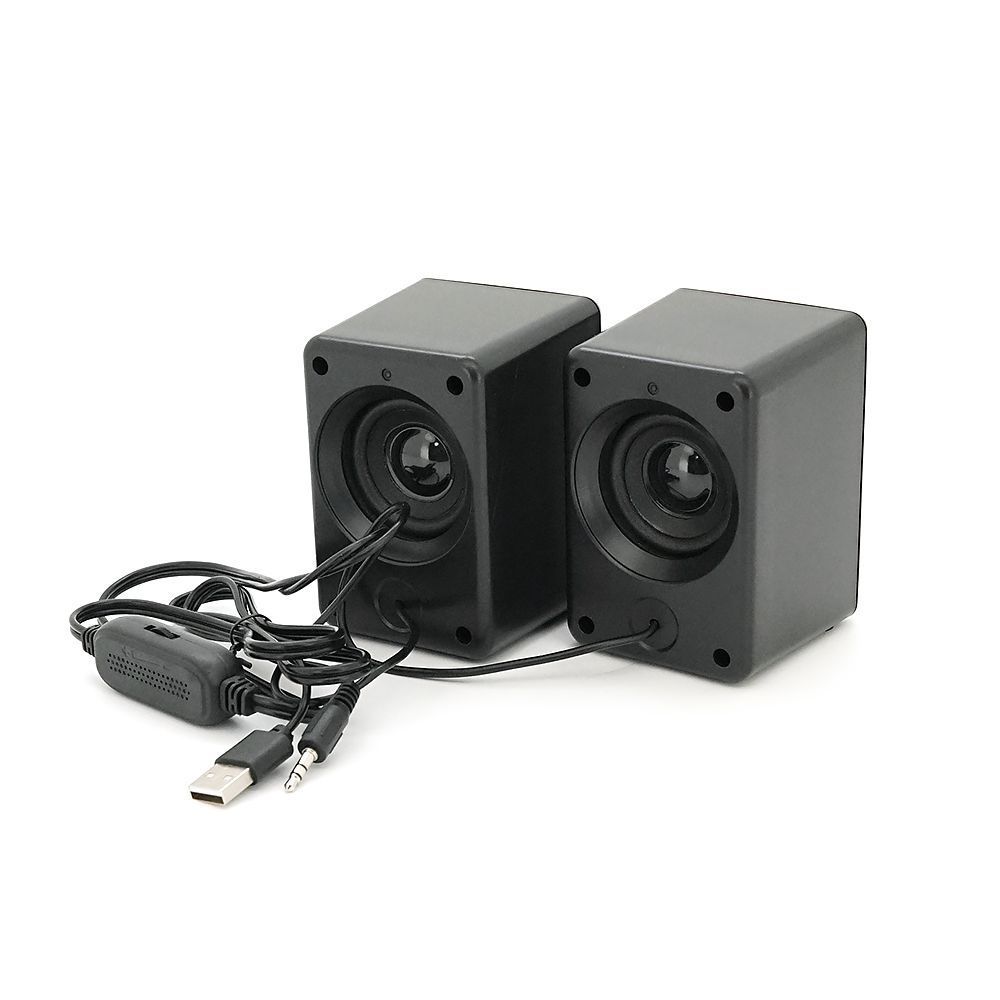 Колонки 2.0 JEDEL S-527 USB+3.5mm, 2x3W, 120Hz-20KHz, з LED підсвічуванням, 65х80х100 мм, Black, BOX JEDEL купити в Україні