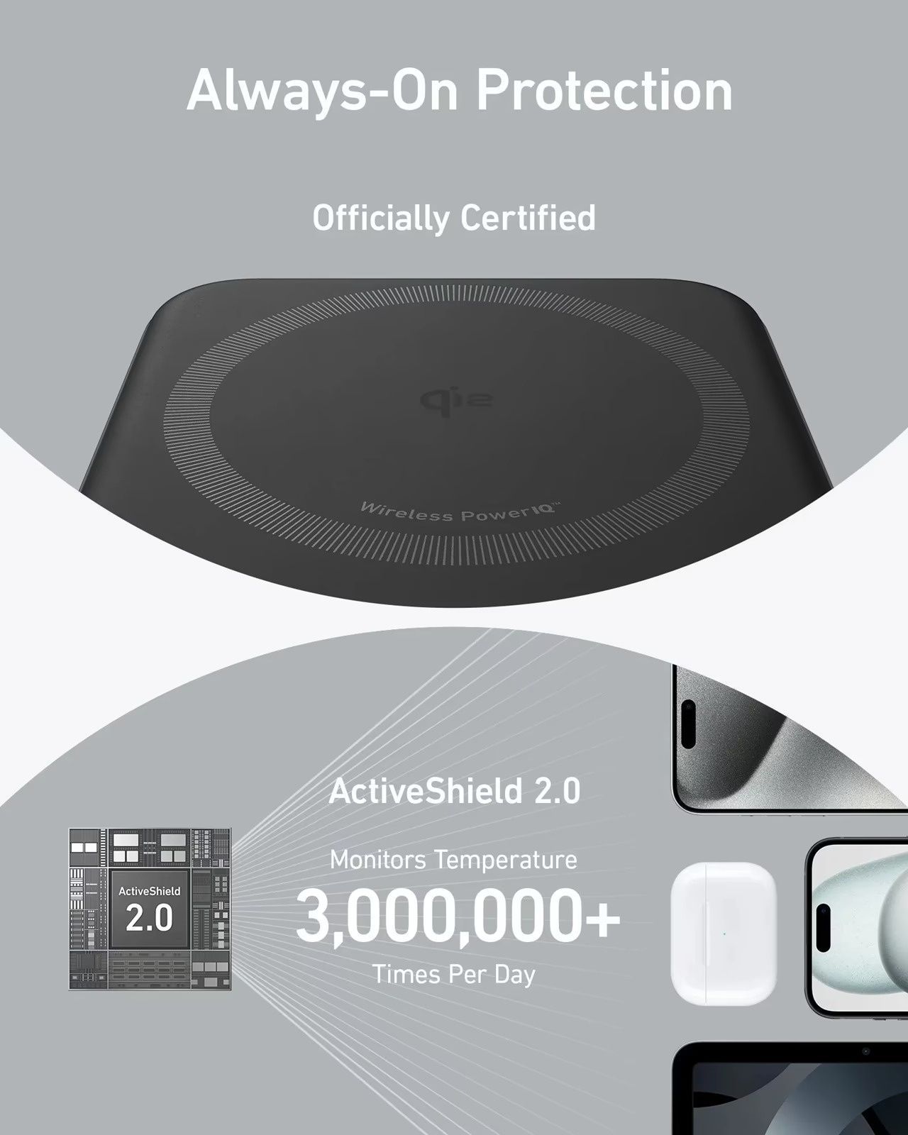 Универсальная мобильная батарея Anker MagGo 10000mAh 27W Black (A1654G11) Anker купить в Украине