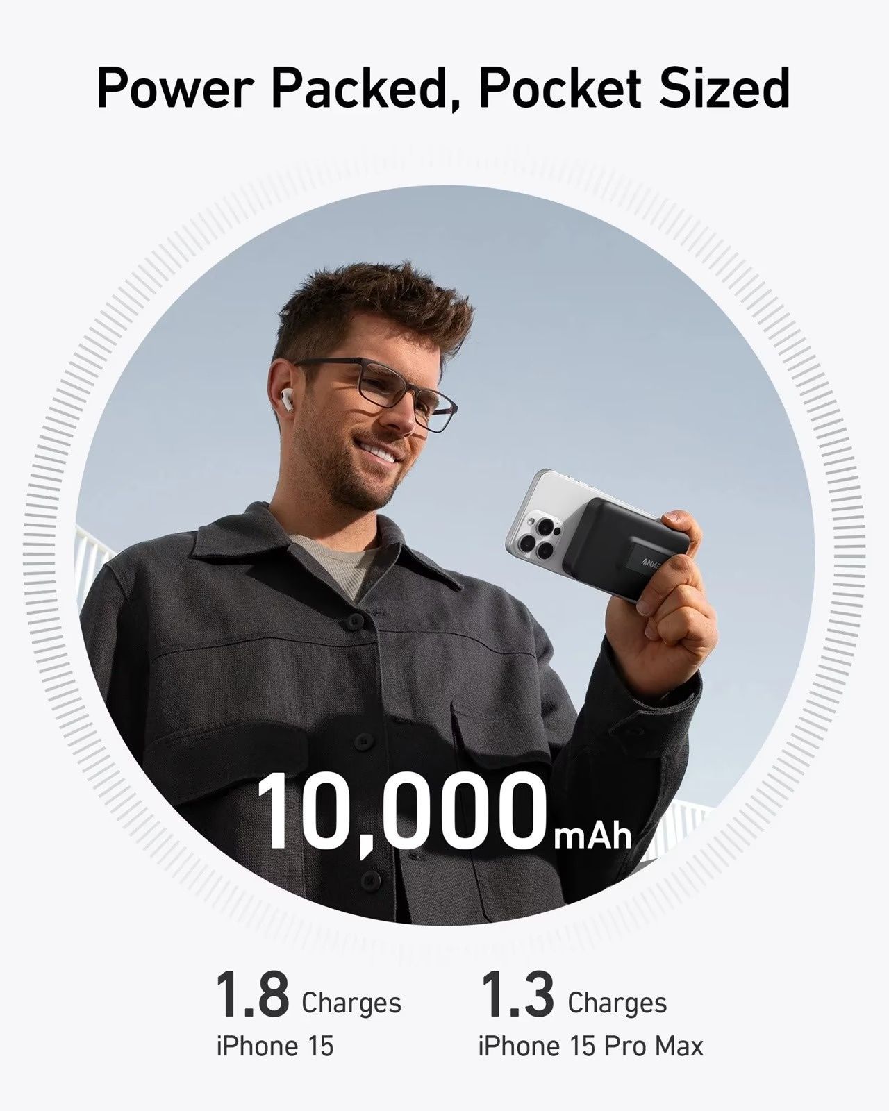 Универсальная мобильная батарея Anker MagGo 10000mAh 27W Black (A1654G11) Anker купить в Украине