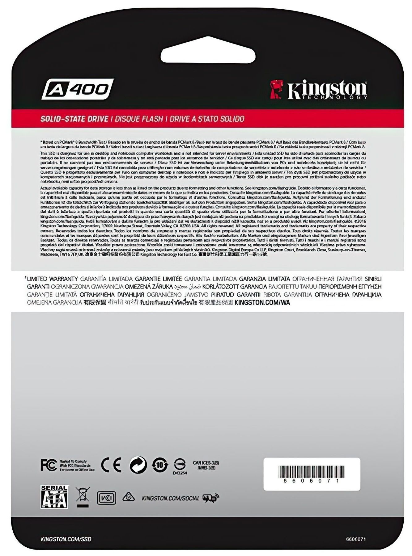 Накопитель SSD 480GB Kingston SSDNow A400 2.5" SATAIII (SA400S37/480G) Kingston купить в Украине