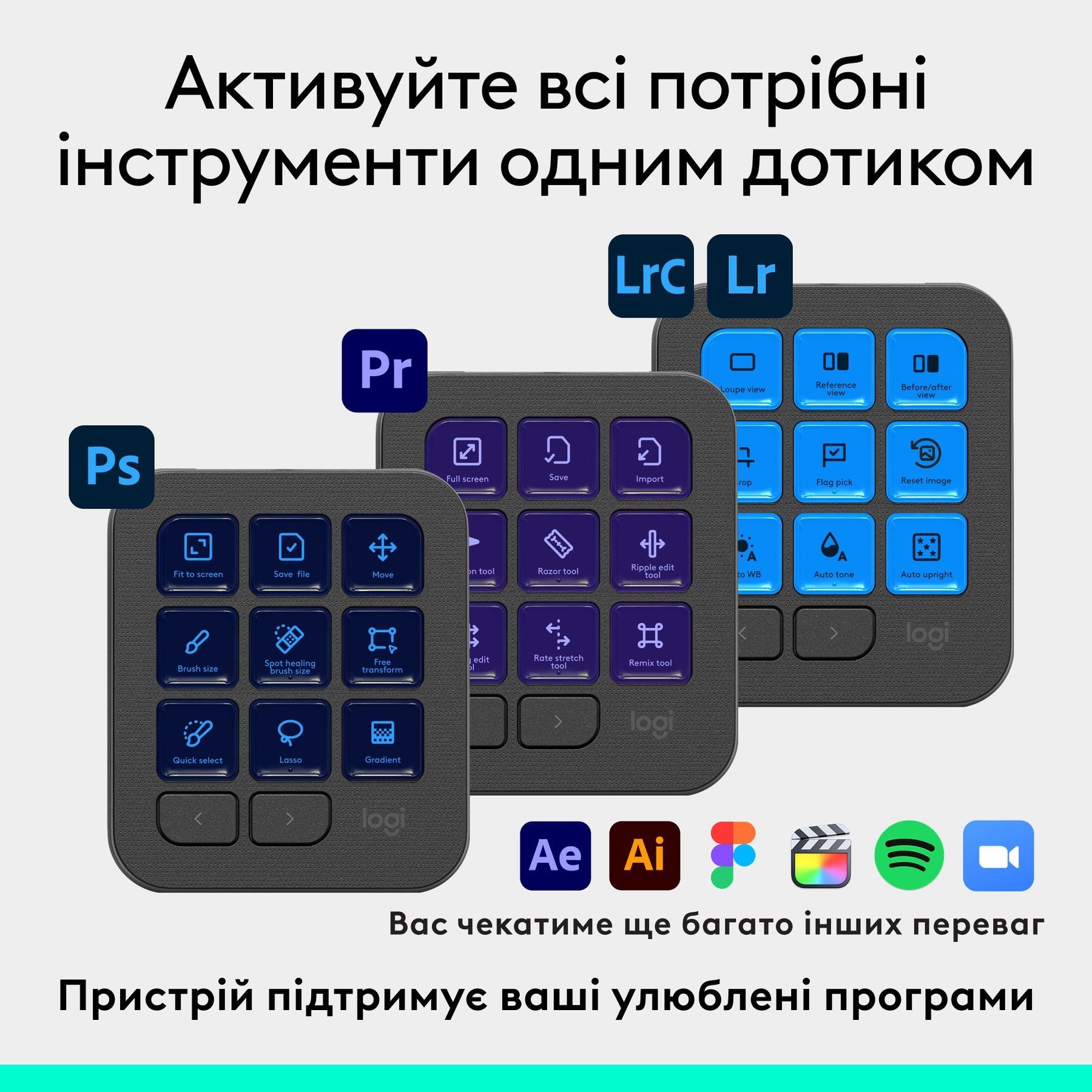 Консоль Logitech MX Creative Console Pale Grey (920-012932) Logitech купить в Украине