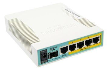 Маршрутизатор MikroTik RouterBoard RB960PGS hEX PoE (800MHz/128Mb, 1xUSB, 5х1000Мбит, Passive PoE) MikroTik купити в Україні