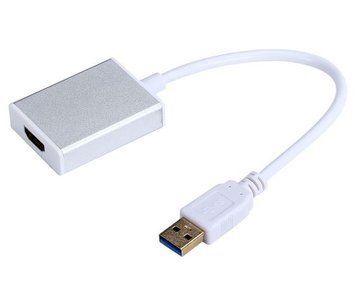 Адаптер Dynamode USB 3.0 - HDMI female разрешение 1920*1080 (USB 3.0), 800*600 (USB 2.0), алюминий Dynamode купити в Україні