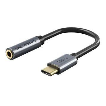 Кабель Cabletime USB Type-C - Audio 3.5 мм (M/F), 0.15 м, Black (CPA6G) Cabletime купить в Украине