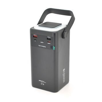 Powerbank ACL PW-152 80000mAh, 22.5W, 2xUSB, 4 кабеля(USB / Micro / Type-C / Lighting), Фонарь, 1.4кг, Black, Box ACL купить в Украине