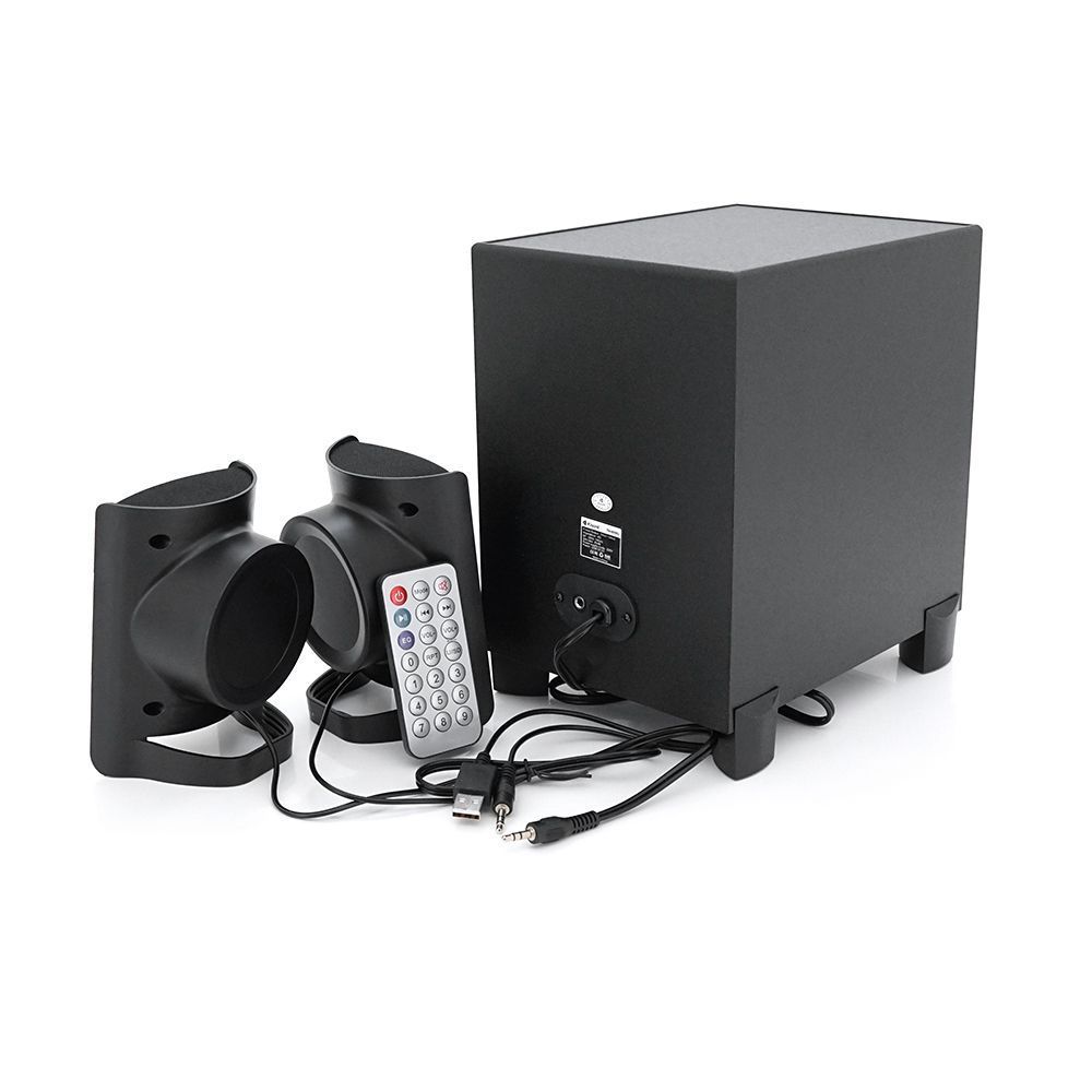 Колонки Kisonli TM-1000U, 5W+2x3W, USB / TF / BT / FM / AUX / LED light, із сабвуфером, DC: 5V, Black, BOX, Q8 KISONLI купити в Україні