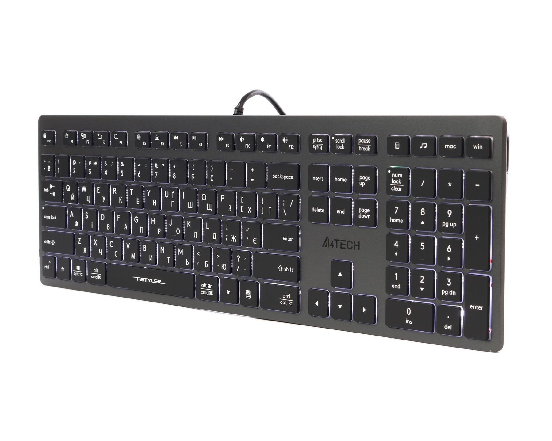 Клавиатура A4Tech Fstyler FX60H Grey White Backlit A4Tech купить в Украине