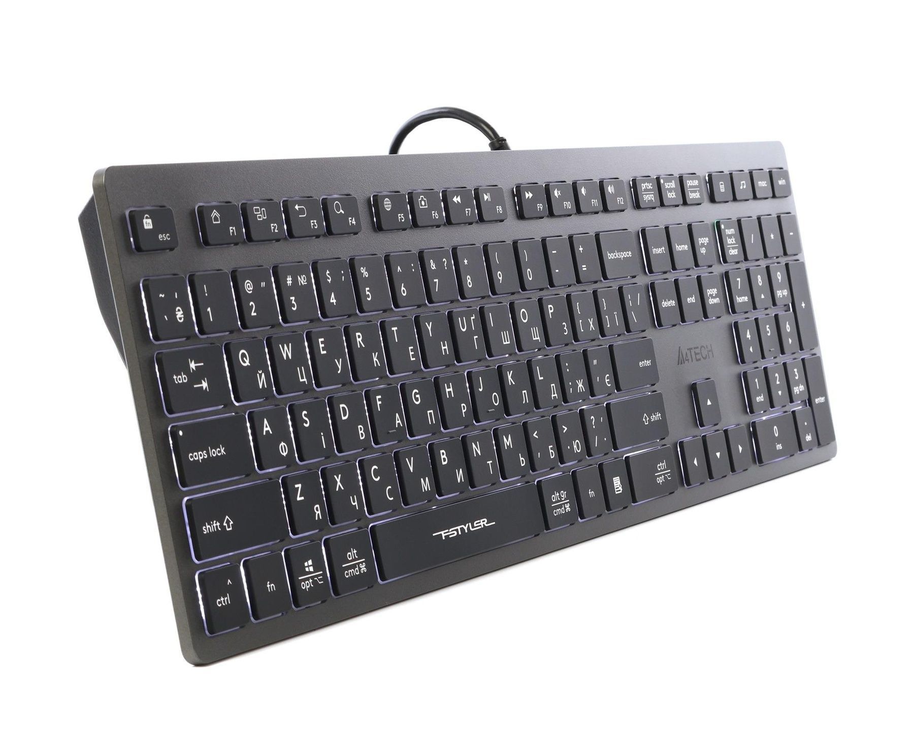 Клавиатура A4Tech Fstyler FX60H Grey White Backlit A4Tech купить в Украине