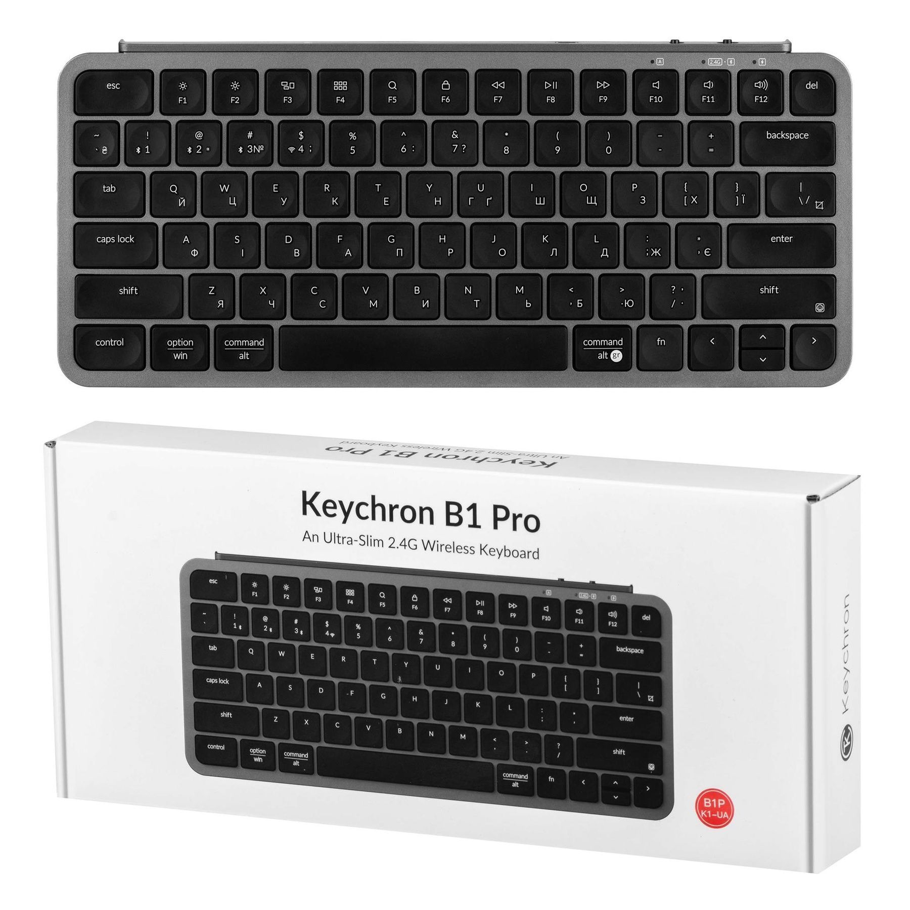 Клавиатура беспроводная Keychron B1 Pro Space Gray (B1P-K1-UA) Keychron купить в Украине