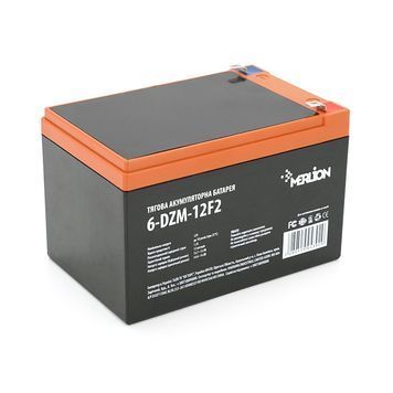 Тяговая аккумуляторная батарея AGM MERLION 6-DZM-12, 12V 12Ah F2 (151х98х101 мм) , 4.13 kg Orange Q3 MERLION купить в Украине