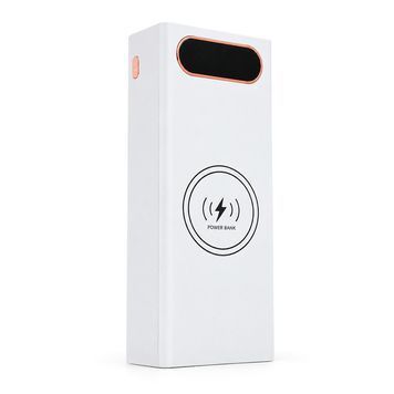 Power bank Voltronic L16 під 16х18650, Wireless charging, Digital display, Output: 22.5+15W, USB+USB-C, PVC, ліхтар, White, BOX Voltronic купити в Україні