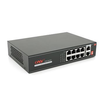 8ми портовий PoE комутатор з автоперезапуском ONV-H1108PLD, 8хРоЕ 100 Мбіт + 2хUplink 100 Мбіт до 250м, IEEE802.3af / at, загальна потужність 120Вт ONV купити в Україні