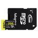 Карта пам&rsquo;яті MicroSDXC 256GB UHS-I/U3 Class 10 Team Pro+ R160/W110MB/s + SD-адаптер (TPPMSDX256GIA2V3003) Team &mdash; фото