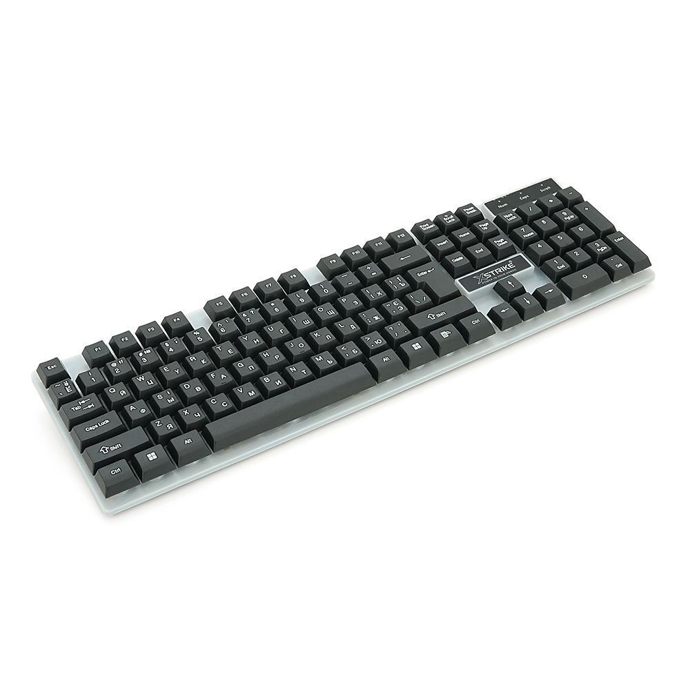 Комплект проводной KB+Mouse XSTRIKE X-1014, USB, RGB подсветка, (Eng / Укр / Pyc), Black / White, Box XSTRIKE купить в Украине