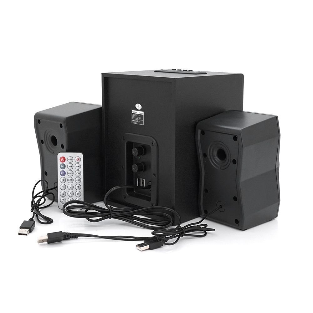 Колонки Kisonli TM-4000U, 5W+2x3W, USB / TF / BT / FM / AUX / LED light, із сабвуфером, DC: 5V, Black, BOX, Q8 KISONLI купити в Україні