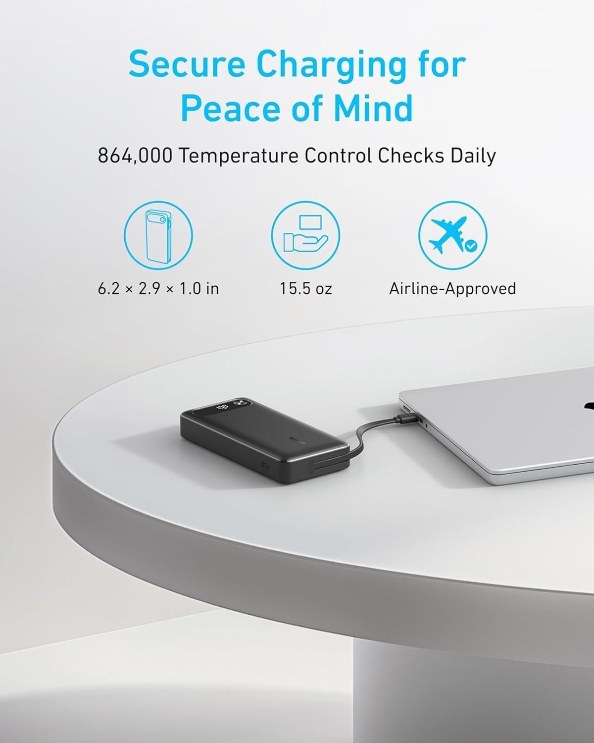 Универсальная мобильная батарея Anker PowerCore 87W 20000mAh Black (A1383H11) Anker купить в Украине
