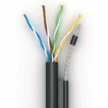 Кабель для зовнішньої прокладки OK-Net КППт-ВП (100) UTP, CAT5e, 4х2х0.51, бухта 305м з тросом (49223) ОДЕСКАБЕЛЬ купить в Украине