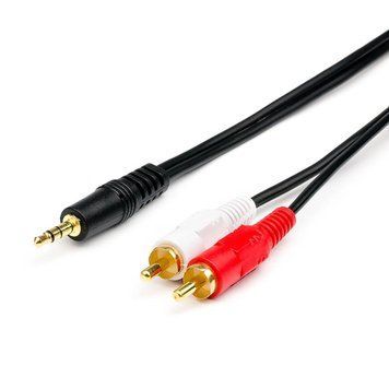 Аудио-кабель Atcom 3.5 мм - 2xRCA (M/M), 7.5 м, черный (10710) пакет Atcom купить в Украине