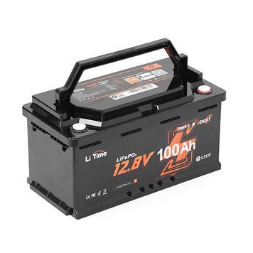 Акумуляторна батарея Li-TIME LiFePO4 12.8V 100Ач 1280Wh Bluetooth, 4000Cycles, BMS100A, &le;40m&Omega;, IP65, L358*B177*H188 mm, 9.9 kg Li-TIME купити в Україні