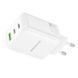 СЗУ BOROFONE BN32, 2xUSB-C+1xUSB, PD65W+QC3.0, White, Box Borofone &mdash; фото