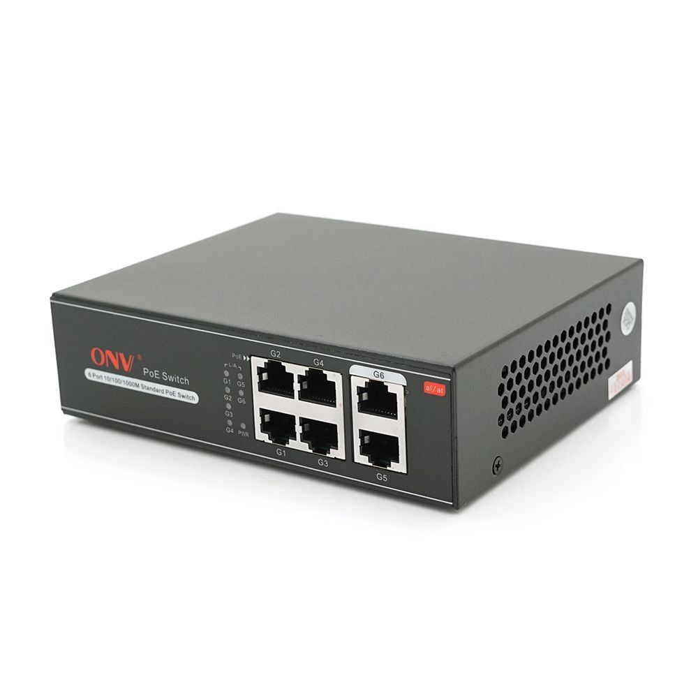 4х портовый PoE Full Gigabit коммутатор ONV-H3064P, 4xPoe1000Мбит + 2х1000 Мбит, IEEE802.3af / at , общая мощность 65 Вт ONV купить в Украине
